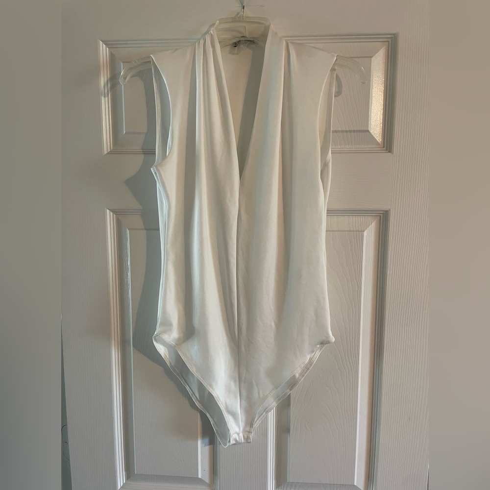 Zara White Bodysuit Size Large